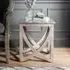 Lily Marble Top Side Table - Grey, Mango Wood