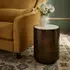 Lizzy Cylindrical Side Table - Copper Bronze, Marble