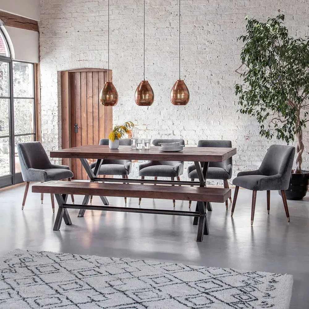 Logan Large Dining Table - Walnut, Mango Wood