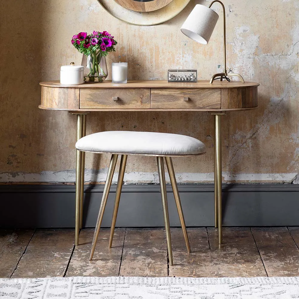 Lottie Dressing Table with Stool - Mango Wood image