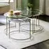 Luna Nesting Coffee Tables - Antique Brass, Glass