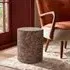 Maru Cylindrical Stool Side Table - Brown, Concrete