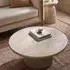 Mason Round Coffee Table - Travertine, Concrete
