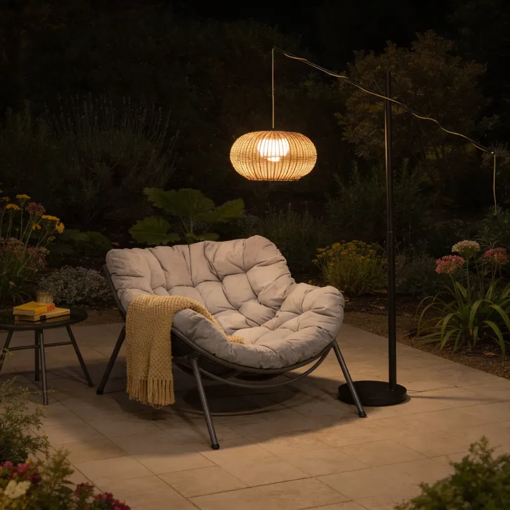 Matera Rattan Floor Lamp Rechargeable - Natural product
