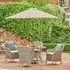 Matilda 4 Seat Dining Set with Parasol - Beige