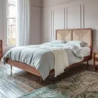 Maya King Size Bed Frame - Acacia Wood, Danish Cord