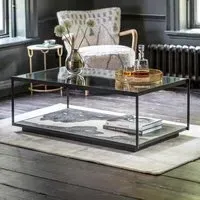 Mercury Coffee Table - Black, Glass