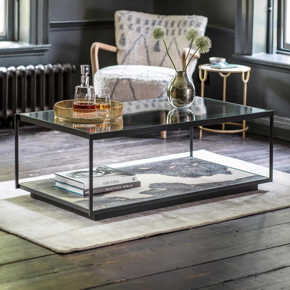 Mercury Coffee Table - Black, Glass image