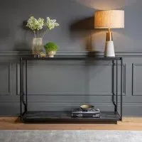Mercury Console Table - Black, Glass