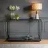 Mercury Console Table - Black, Glass