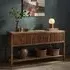 Mirabelle Fluted Sideboard - Mango Wood, Travertine