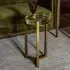 Molten Side Table - Clear Glass, Brass