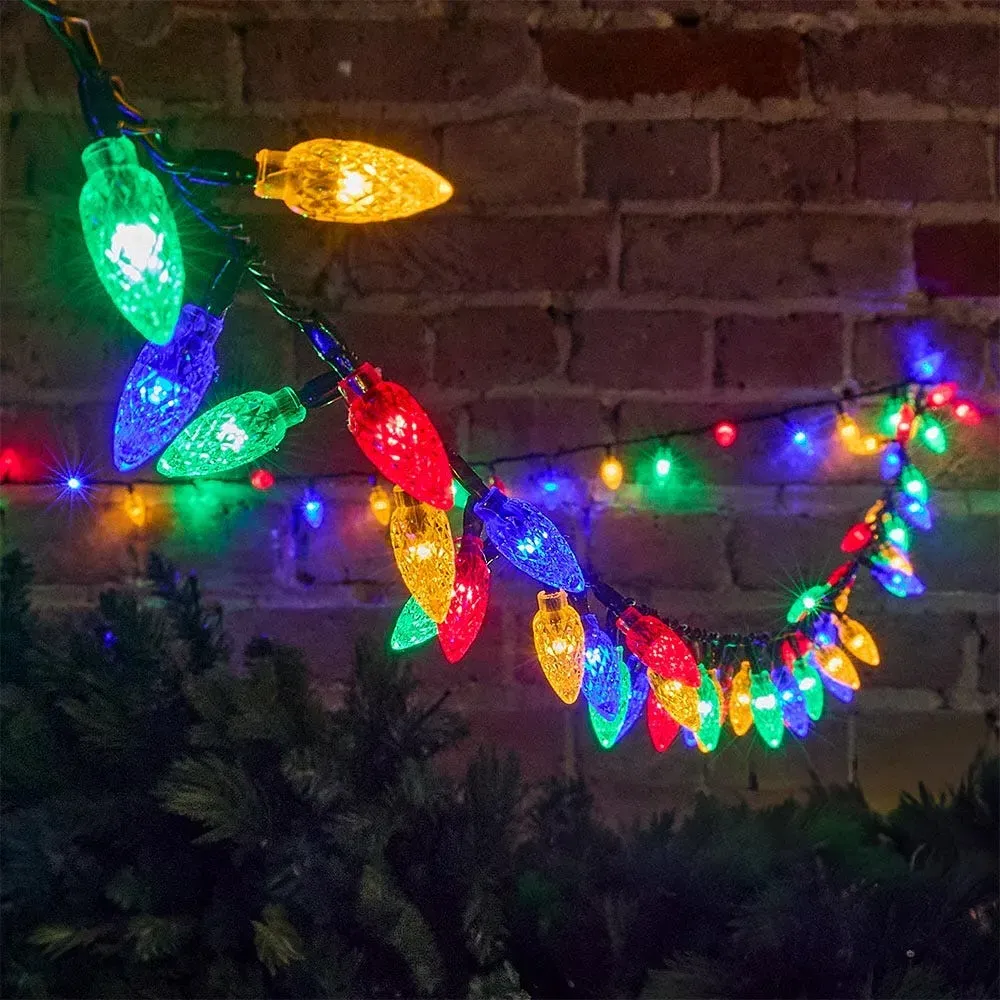 Multi Colour Cone Christmas Lights (100) - Multi Colour image