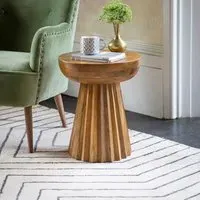 Nomad Round Side Table - Natural, Mango Wood