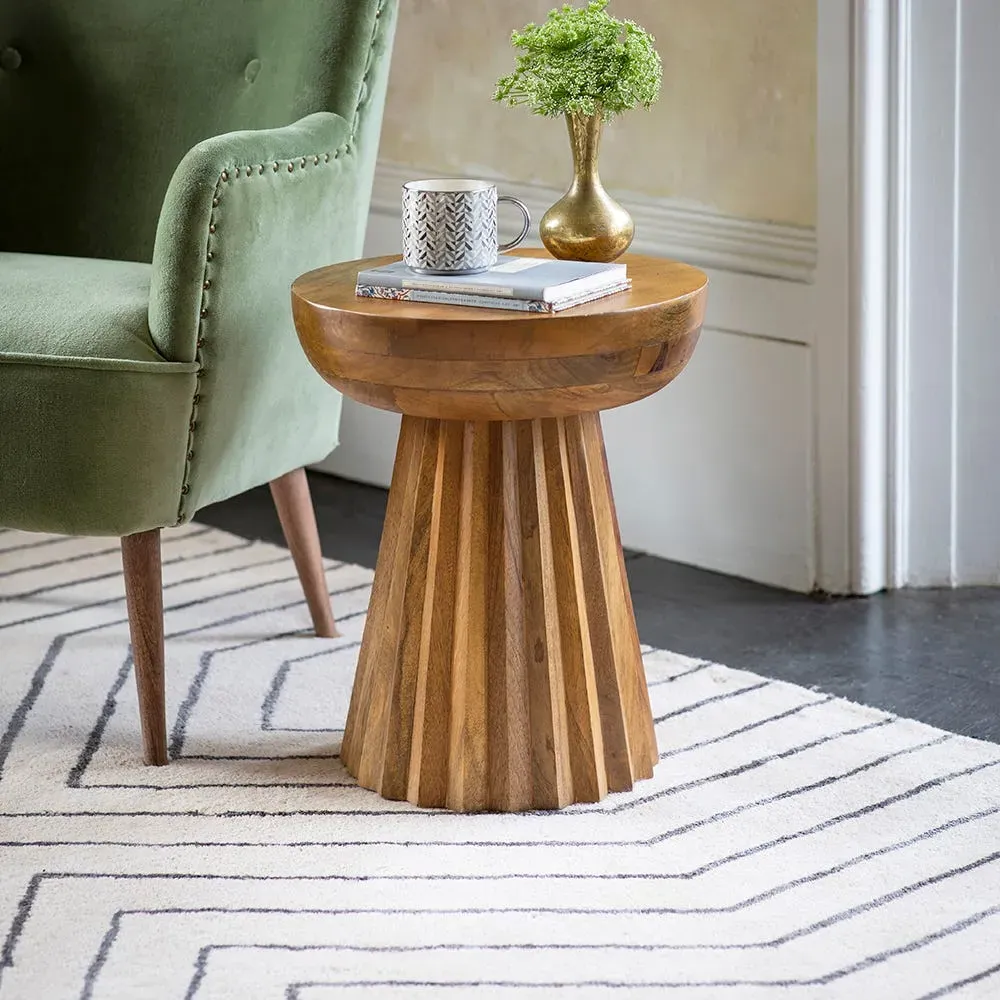 Nomad Round Side Table - Natural, Mango Wood image