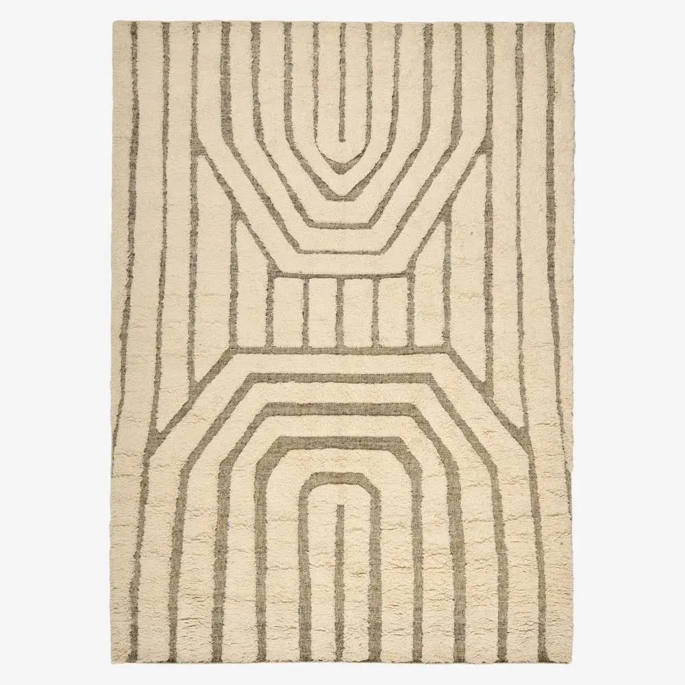 Oberoi Shaggy Wool Rug - Taupe
