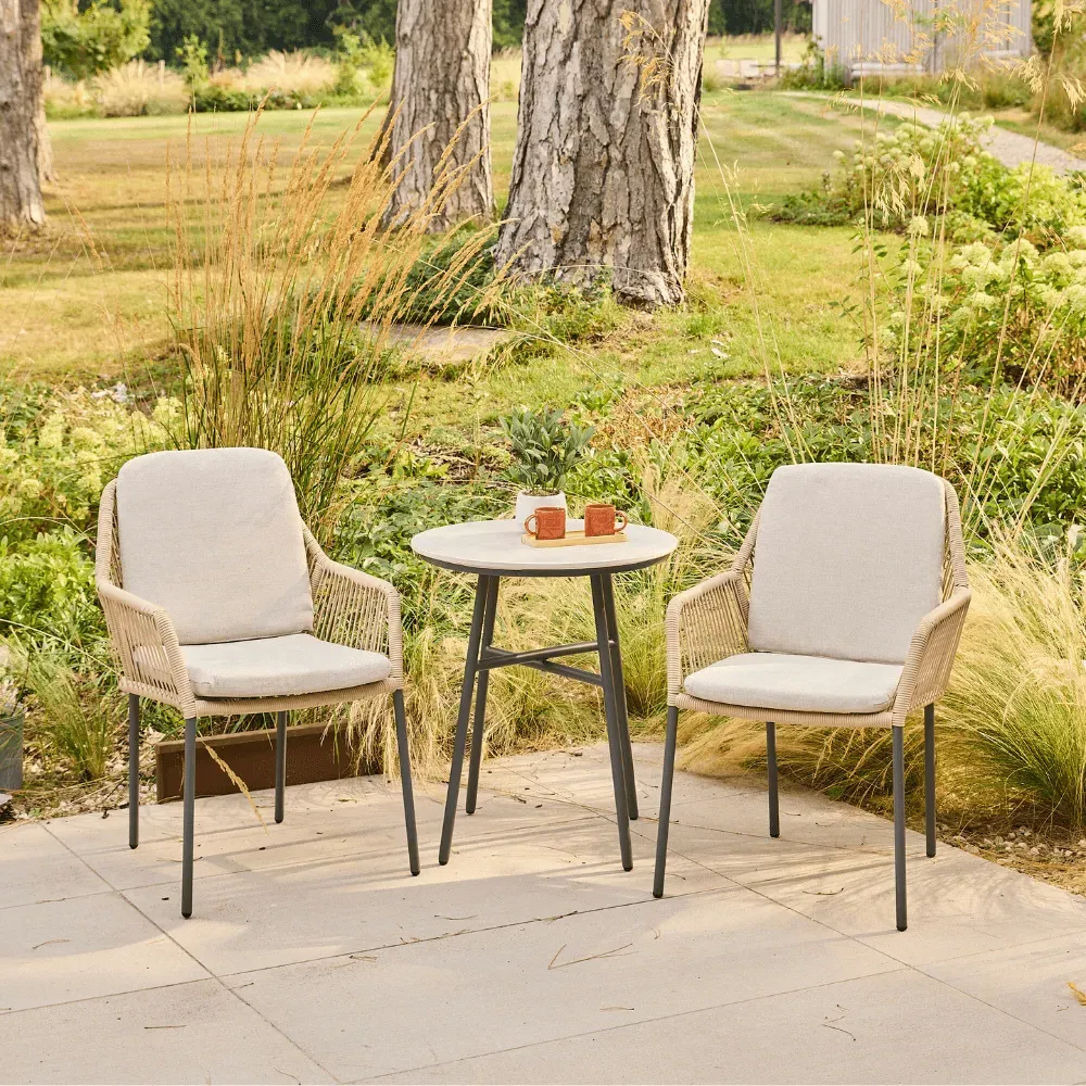 Olivia 2-Seat Bistro Set - Wheat, Aluminium product