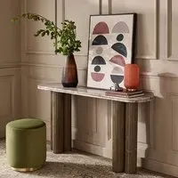 Palazzo Console Table - Mocha Marble, Mango Wood