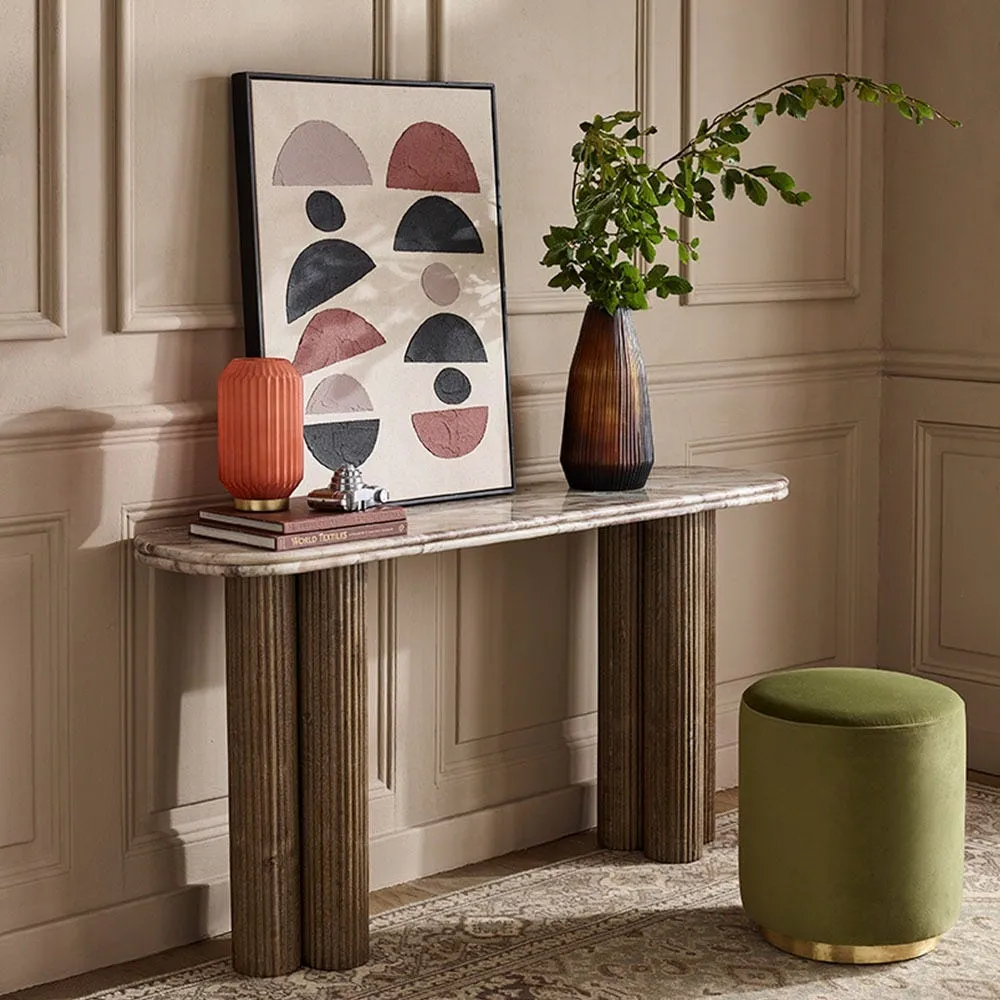 Palazzo Console Table - Mocha Marble, Mango Wood image