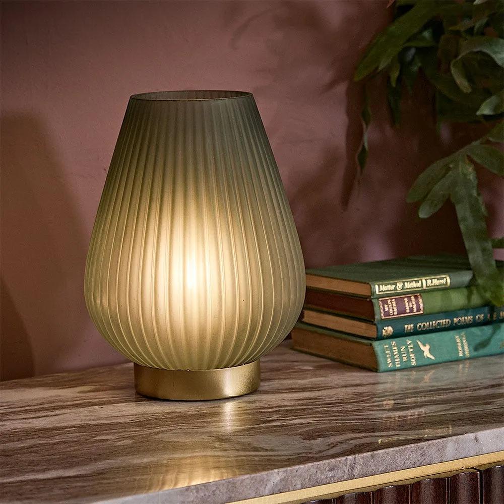 Phoebe Table Lamp - Green, Glass
