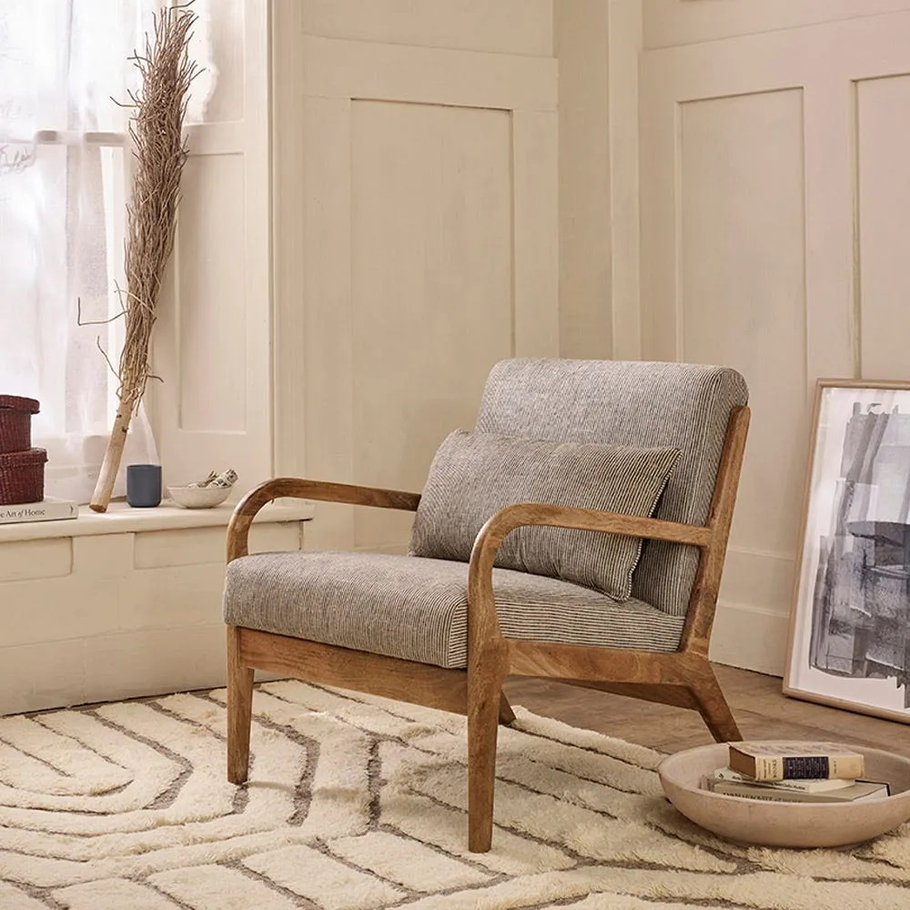 Pip Armchair - Ticking, Woven Cotton product