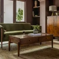 Quinn Coffee Table with Storage - Mango Wood