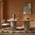 Raina Oval Dining Table - Travertine