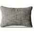 Rectangular Scatter Cushion with Embroidered Stripes - Gold