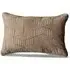 Rectangular Scatter Cushion with Embroidered Stripes - Gold
