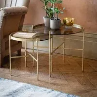Reims Coffee Table Set - Amber, Brass