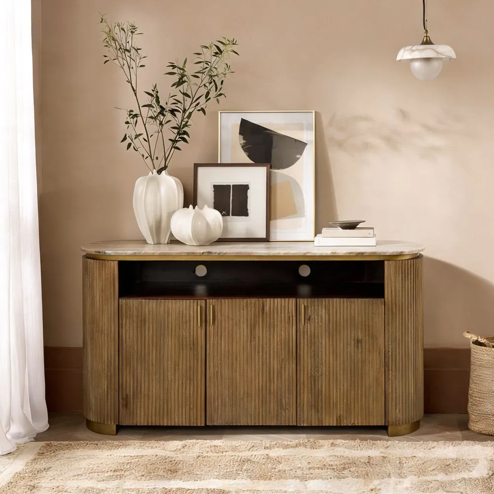 Rondo Media Sideboard - Mango Wood, Marble product