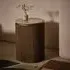 Rondo Round Side Table - Mocha Marble, Mango Wood