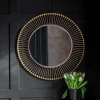 Saint-Germain Round Mirror - Brass