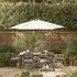Savannah 6-Seat Dining Set with Parasol - Wood-Effect