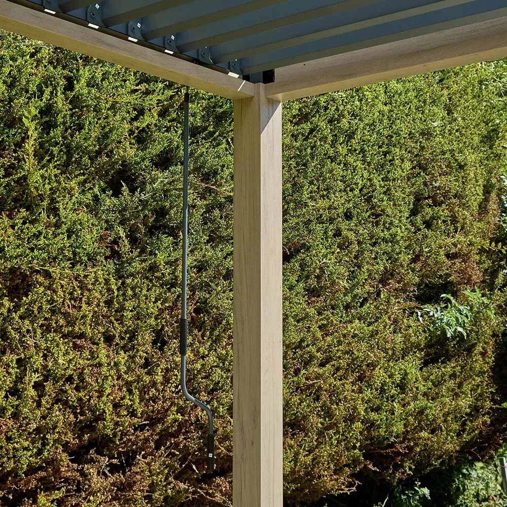 Savannah BBQ Pergola with Louvred Roof - Birch, Aluminium alternate view