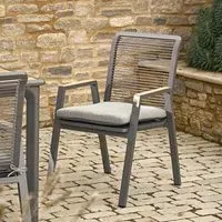 Savannah Dining Chair - Aluminium Wood-Effect