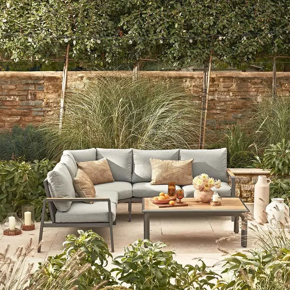 Savannah Rope Corner Lounge Set - Natural Wood Effect image