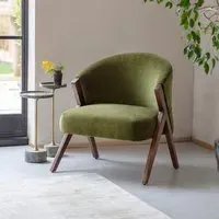 Scoop Armchair - Deep Green, Velvet