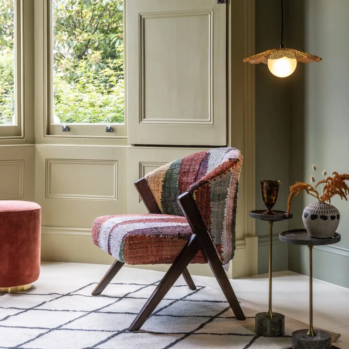 Scoop Armchair - Multicoloured, Cotton Rug