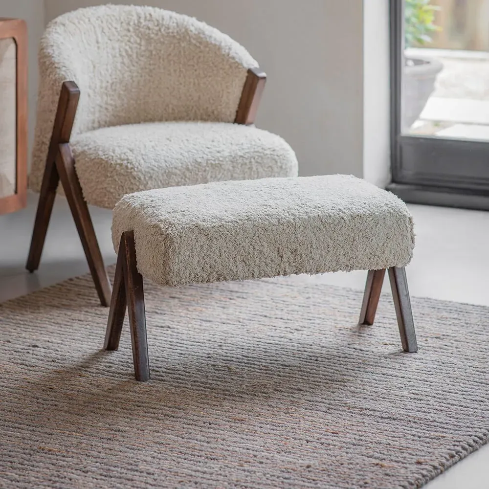 Scoop Footstool - Cotton Rug