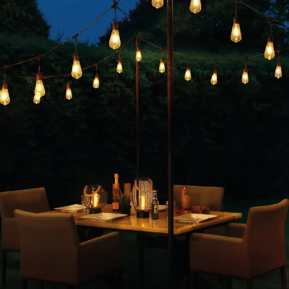 Set of 2 Extendable Outdoor Lighting Poles - Black product
