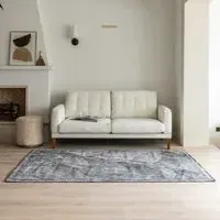 Sketch Hand Tufted Rug - Navy Blue, Wool