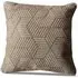 Square Scatter Cushion with Embroidered Stripes - Gold