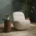 Susie Swivel Chair - Ecru, Textured Weave