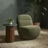 Susie Swivel Chair - Green, Velvet