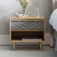 Toshi Bedside Table - Mango Wood