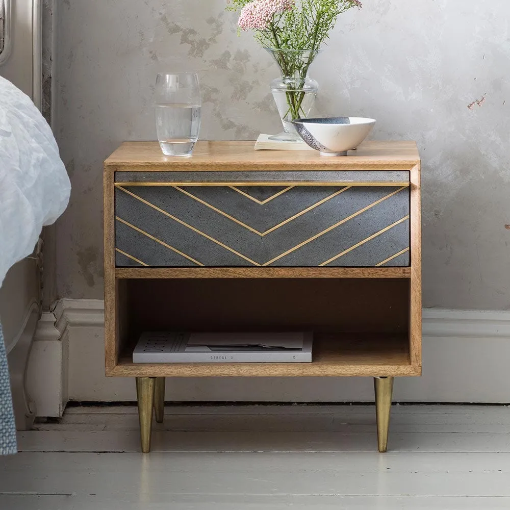 Toshi Bedside Table - Mango Wood image
