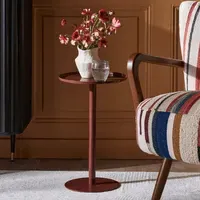 Trudy Round Side Table - Cocoa Brown
