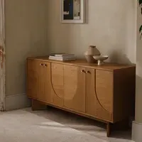 Umi Sideboard with Storage - Bourbon, Natural Oak