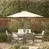 Valentina 6-Seat Dining Set with Parasol - Sage Green, Aluminium